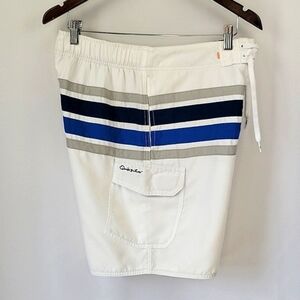 Quiksilver Waterman Hybrid Board Shorts White, Blue & Gray Size 31
